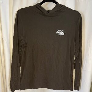 Vans Olive Green Long Sleeve “Off The Wall” T-shirt Hoodie Size Large